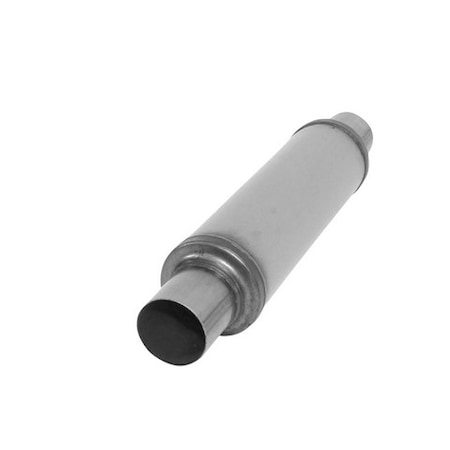 Ap Exhaust MUFFLER - XLERATOR STAINLESS STEEL, ROUND, 20IN OAL, 2.50IN XS0416